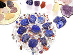 QINJIEJIE Lapis Lazuli Raw Crystals Natural Rough Stones Bulk Large 0.8-1.2" Rocks Reiki Gemstones Fountain Rocks for Tumbling Cabbing Polishing Wire Wrapping Wicca Decoration 0.45 lbs