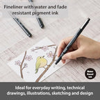 Pentel Arts Pointliner Drawing Pen, 0.8mm, Black Ink, Box of 12 Pens (S20P-8A)