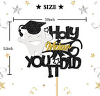 Holy Molar You Did It Cake Topper, Congrats Doctor Cake Decor, Congrats Dentist Medical College Graduation Party Decorations, Black Glitter