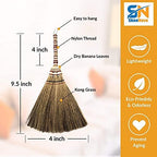 – Small Whisk Broom Handheld Brush Whisks Away Dust, Dirt & Debris Brush Head 9.5-11" L with Nylon Hanger for Easy Storage Perfect for Inddor Outdoor and Car