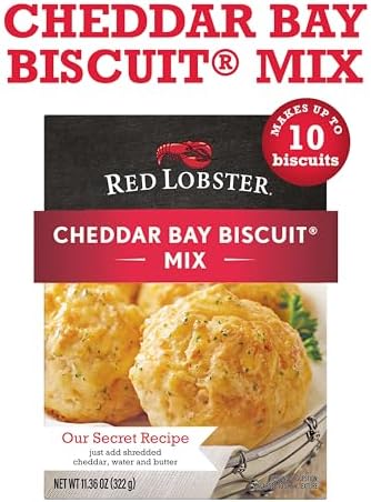 Red Lobster Cheddar Bay Biscuit Mix, Garlic Herb Seasoning Included, Cheddar Biscuit Mix, 11.36 Oz Box (Pack of 12)