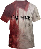 Problem Solved Bloody Shirt I'm Fine Tshirt Halloween T-Shirt for Men and Women