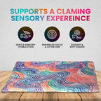 Weighted Lap Pad for Kids – 20”x17”, 5lbs – Sequin Sensory Blanket for Tactile Stimulation – Calming Aid & Autism Sensory Tool