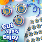 30 x Edible Cupcake Toppers – Golden State Hoop Themed Collection of Edible Cake Decorations | Uncut Edible on Wafer Sheet