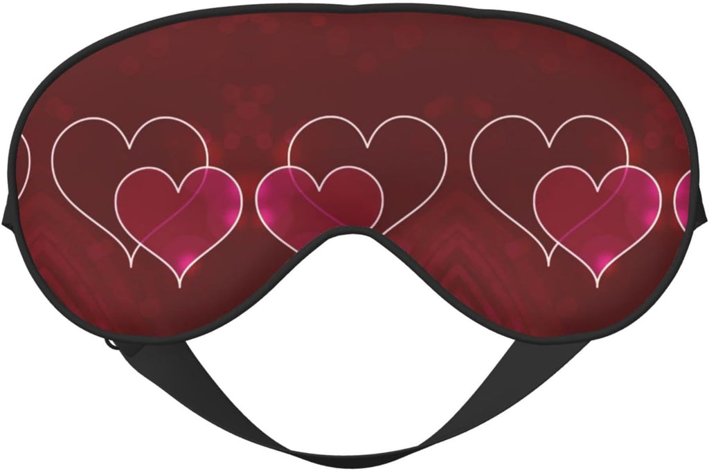 Red Love Eye Mask for Ultimate Sleep Comfort - Adjustable, Breathable & Stylish -Perfect for Light Sensitivity, Insomnia
