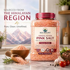 Himalayan Pink Salt Coarse Grain 80oz (5 Pound), Grinder Refill, Kosher Certified, Non-GMO, Pure Mineral-Rich Pink Himalayan Sea Salt, For Cooking, Grilling, BBQ & Seasoning - Sea Mount Naturals