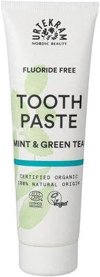 Urtekram Mint and Green Tea Toothpaste Organic, Without Fluoride, 75 Millilitre