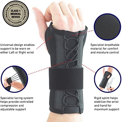 Neo-G Easy-Fit Wrist Brace for Carpal Tunnel – Hand Splints for Strains, Sprains, Instability, Tenosynovitis, Wrist Brace for Tendonitis - Right or Left - S - Class 1 Medical Device