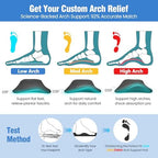Plantar Fasciitis Relief Arch Support Insert Soft Gel Arch Pad Adhesive Orthotic Shoe Insole for Flat Feet & High Arch Support Cushions for Flats Sandals Trim to Fit, with Extra Sticky Tape - 2 Pairs