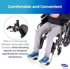 Invacare Wheelchair Elevating Legrest with Padded Calf Pads, Footrest with Swing Away Function, Adjustable Length, Tool-Free Installation, Designed for Invacare Wheelchair