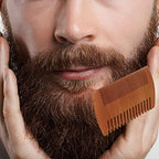Fan Wu Beard Brush & Wood Comb Set with Velvet Travel Pouch – Natural Boar Bristle Grooming Kit, Anti-Static, No Shedding (Unlike Metal/Plastic Kits) for Beard, Mustache & Hair – Gift for Men
