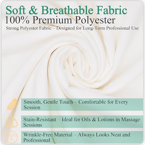MAYOKEN® 2PCS Massage Table Sheets with Face Hole – 95" x 56" Extra-Large Polyester Cover, Wrinkle-Resistant, Machine Washable, Durable Massage Table Sheets for Professional Spa & Salon Therapy
