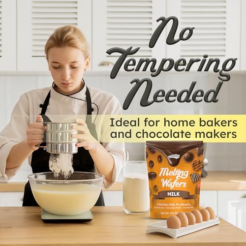 Snackathon Melting Wafers, White Compound Chocolate Coating, 17.6 OZ Resealable Bulk Bag, Smooth & Creamy Candy Melts for Baking, Dipping, Molding & Decorating Desserts