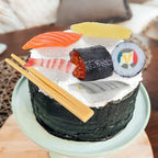 Sushi Theme Cake Decorations - Sushi Chopsticks Cake Figurines Cupcake Toppers Dessert Picks, Sushi Food Theme Birthday Party Celebration Photo Props