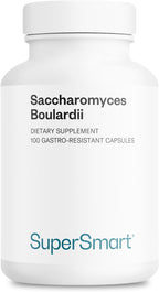 Supersmart - Saccharomyces Boulardii 20 Billion CFU per Day (High Strength) - Probiotic Supplement | Non-GMO & Gluten Free - 100 Delayed Release Capsules