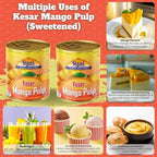 Rani Mango Pulp Puree (Makes Mango Lassi Shakes) Kesar Sweetened 30oz (1.875lbs) 850g Pack of 2 ~ Kosher | All Natural | NON-GMO | Vegan | No colors | Gluten Friendly | Indian Origin