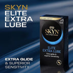 SKYN Elite Extra Lube Condoms – 12 Count – Ultra-Thin, Lubricated Latex-Free Condoms with Extra-Silky Lubricant