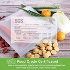 SPLF 9 Pack Reusable Gallon Freezer Bags, BPA Free 1 gallon Leakproof Silicone and Plastic Free Food Storage Bags for Meal Prep, Fruits, Sandwich, Snack, Travel Items