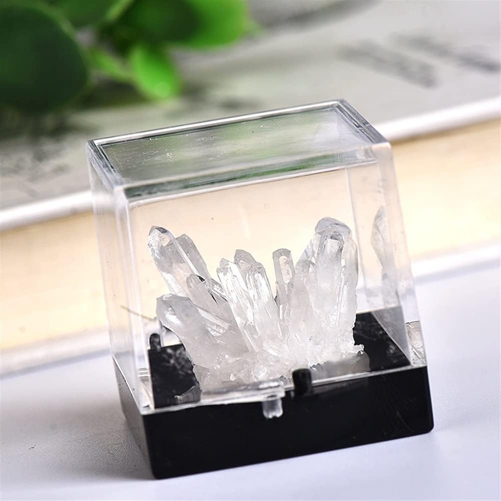 Health & Household A Box of Natural Ore Small Pieces Amethyst Cluster Quartz Or Colorful Silicon Carbide Mineral Crystals Healing Reiki Stone Gifts (Color : White Crystal)
