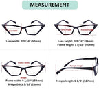 Eyekepper 4-pack Bifocal Reading Glasses Women Cat Eye Oversized Bi-focal Readers