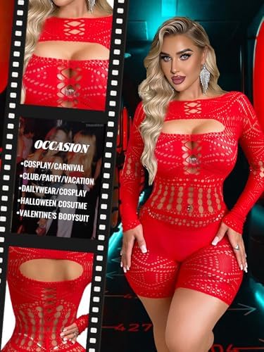 Woman Lingerie Bodysuit Fishnet Bodystocking Sexy Tights Bodycon Jumpsuit