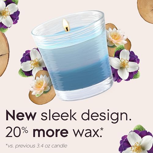 Glade 1-Wick 2in1 Scented Candle Jar, Moonlit Walk & Wandering Stream, Air Freshener Infused with Essential Oils, 4.08 Oz, 2 Count