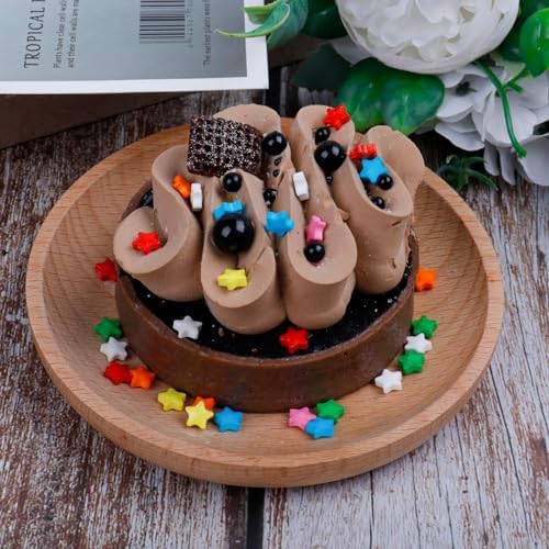 Rainbow Sprinkles for Cake Decorating, 8Oz 4-Cell Edible Sugar Sprinkles Mix with Nonpareil, Jimmies, Star Shapes & Confetti Circles for Cookies Cake Ice Cream Cupcakes Brownie Baking Topping
