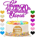 Cake Topper Customized Cake Topper Personalized Happy Birthday Cake Toppe Birthday Cake Decoration Any Name Age 1st 10th 16th 18th 20th 21st 30th 40th 50th 60th 70th 80th
