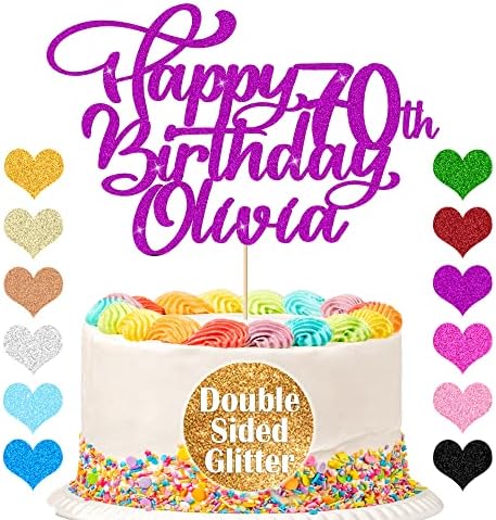 Cake Topper Customized Cake Topper Personalized Happy Birthday Cake Toppe Birthday Cake Decoration Any Name Age 1st 10th 16th 18th 20th 21st 30th 40th 50th 60th 70th 80th