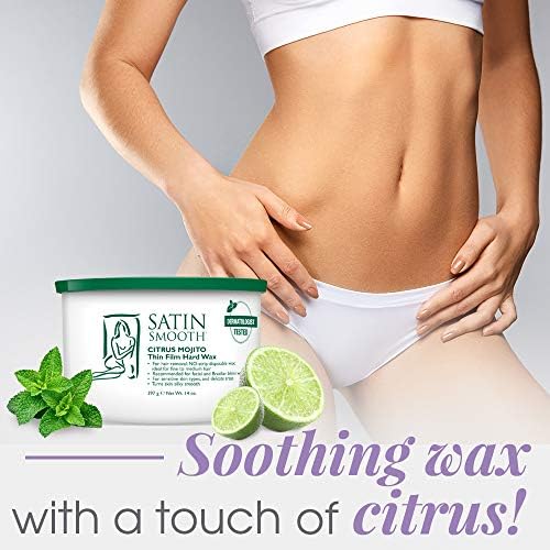 Satin Smooth Citrus Mojito Thin Film Hard Hair Removal Wax 14 oz.