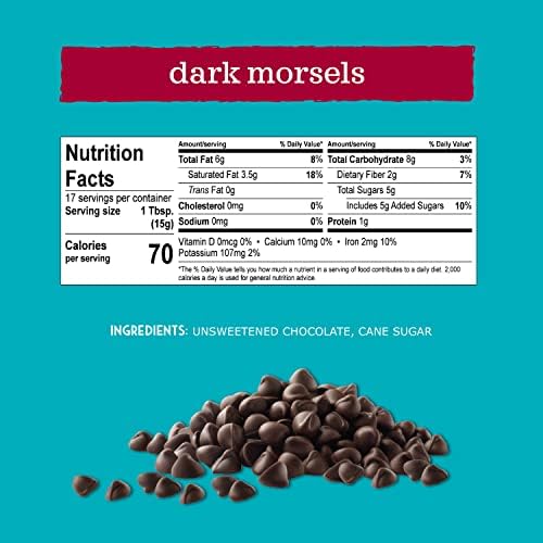 Enjoy Life Baking Dark Chocolate Morsels, Dairy Free , Soy Free, Nut Free, Non GMO, Gluten Free, Vegan Chocolate Chips, 9 oz bag