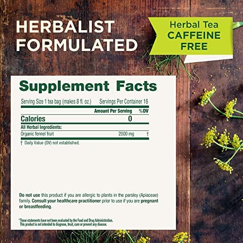 Traditional Medicinals Organic Fennel Tea, 16 Count