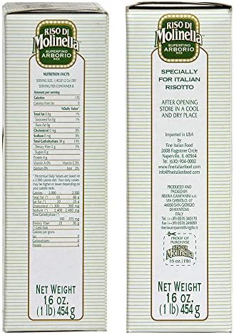 Molinella Italian Arborio Rice, 1-Pound Boxes (Pack of 6)