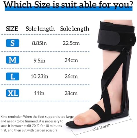 Drop Foot Stabilizer for Men & Women - AFO Foot Drop Brace - Drop Foot Braces for Walking - AFO Brace Walking with Shoe - Ankle Foot Orthosis for Stroke (Right, Medium)