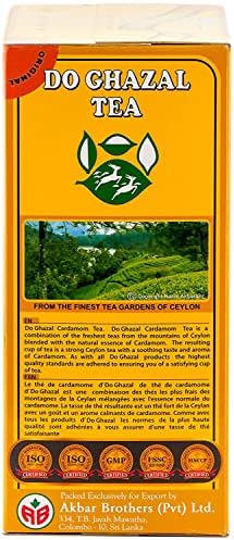 Do Ghazal Cardamom Tea 16oz Pure Ceylon Cardamom Loose Leaf Tea 454g Box