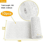 10 Pack Plaster Bandages 4" x 15 ft Plasters Cloth Rolls Plaster Gauze Strips Bulk for Hobby Craft, Mask Making, Scenery Art, Belly Cast, Body Casts