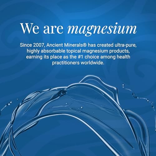 Ancient Minerals Magnesium Oil Spray Sensitive All-New Sensitive Formula with Allantoin, Organic Chamomile, and Organic Aloe Vera (4oz)