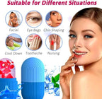 Pack of 3- Ice Roller for Face, Eyes, Body Massage. Natural Cold Therapy to Eliminate Puffiness, Dark Circles, Wrinkle. Promotes Blood Circulation for Glowing, Soft, Tight Skin (Pink, Purple & Blue)