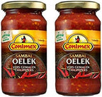Conimex Sambal Oelek, Hot Chili Paste, 2 jar pack, 6oz/200g each