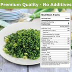3.53 oz Premium Freeze-Dried Chives Flakes, Natural Thin Delicate Chive Seasoning for Soups, Sauces, Salads & Dips, Gluten-Free, No Additives, Fresh Green Herb for Cooking