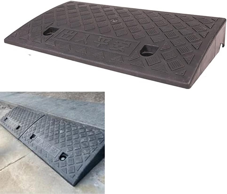 TOCTUS OUKEJNM Portable Threshold Ramp for Cars, Driveway Curb Ramp 3-15cm Rise, Car Slop Ramp for Sidewalk Vehicle Wheelchair Bike, Kerb Ramp, Non-Slip(Black,50x13x4cm(20x5x1.6in))