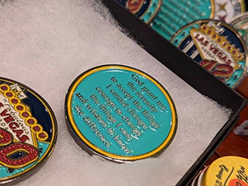 Las Vegas Recovery AA chip Available in Years 1-50 Sober Medallion for 12 Step Programs