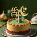 Eid Mubarak Cake Topper, Happy Eid, Muslim Ramadan Kareem, Hajj Mubarak Festival Party Decorations Supplies