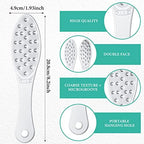 2 Pcs Stainless Steel Foot Scraper Metal Foot File Double Sided File Callus Remover Professional Feet Rasp Scrubber for Wet or Dry Skin Easy to Clean Pedicure Tool Heel