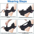 Plantar Fasciitis Night Splint Drop Foot Orthotic Brace, Adjustable Plantar Fasciitis Brace, Improved Dorsal for Effective Relief from Plantar Fasciitis, Achilles Tendonitis, Ankle Pain
