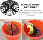Yourkar Car Wash Bucket Inserts - 2 PCS Plastic Grit Trap for Vehicle Detailing, Auto Dirt Collectors, Fits 12 Inch Diameter Bucket, Universal Car Accessories (Black)