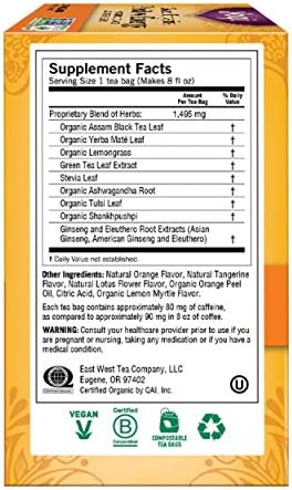 Yogi Tea Bags, Sweet Tangerine for Positive Energy, 16 Count (Pack May Vary)