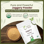 Organic Way Jaggery Powder | European Wild-Harvest | Organic & Kosher Certified | Vegan, Non GMO & Gluten Free | USDA Certified | Origin - India (1lbs 16 Oz)