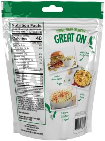 Fresh Gourmet Crispy Dillies Pickle Flavored Fried Cucumbers | 3.5 Ounce, Pack of 6 | Low Carb | Crunchy Snack and Sandwich Topper