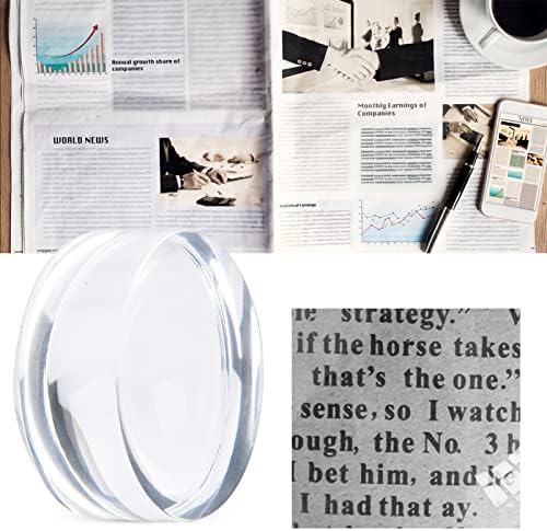 Magnifier Dome, 8X Optical Magnifier Dome Portable Paper Reading Acrylic Magnifier Dome Hands Design Paperweight Dome for Reading Books Map Newspapers, 2.0 X 1.3in